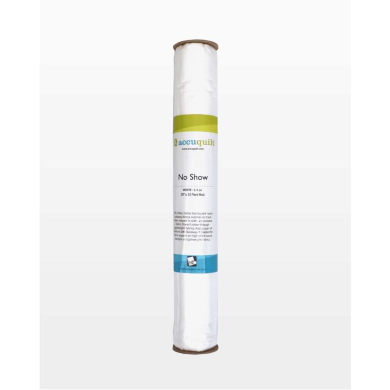 Fusible No-Show Stabilizer – White Cutaway Embroidery Stabilizer Roll, 1.5 oz (20" x 10 yd)